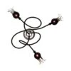 Serien.lighting Poppy Decke, 3fl Schwarz/violett