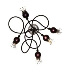 Deutschland Serien Lighting Verkaufs-Shop 6 Serien.lighting Poppy Decke, 5fl Schwarz/violett